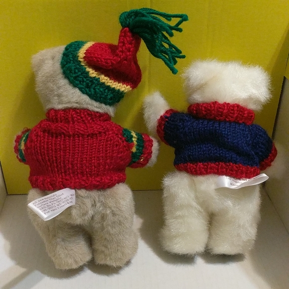 Lot of 8 Vintage Winter Teddy Bears With Removable Knit Sweaters - Picture 9 of 11